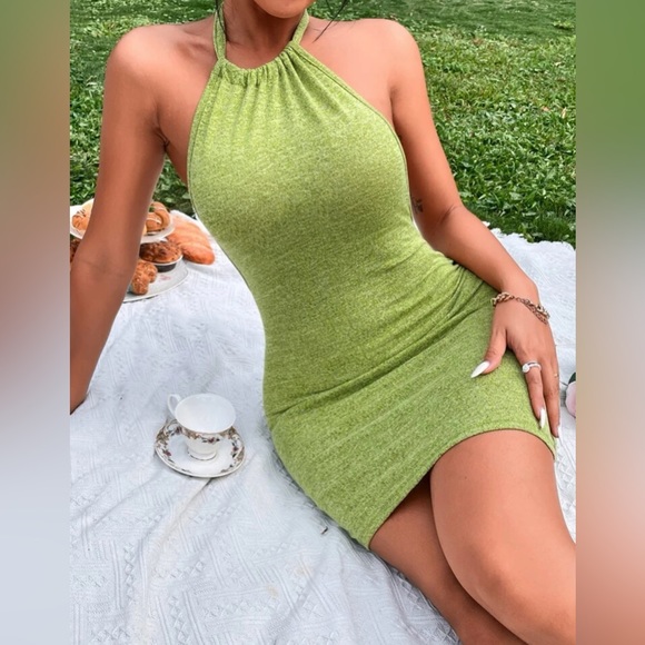 Tie Backless Halter Dress - Picture 3 of 5